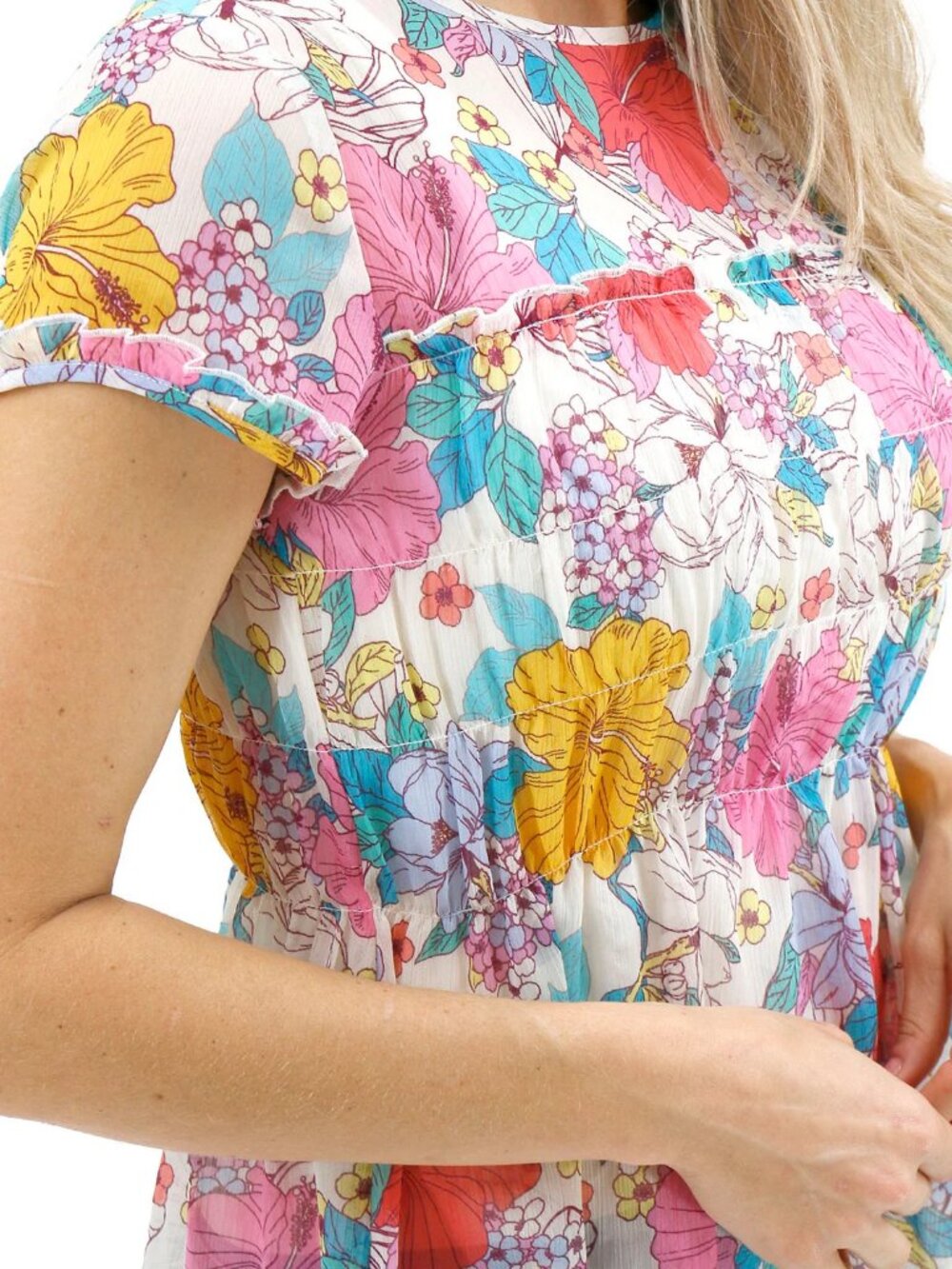 Grace & Lace Pastel Floral Sweet Sangria Top